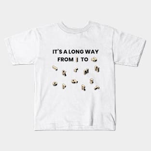 FROM I TO U LETTERS WHITE (BTS) Kids T-Shirt